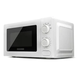 Mikrovågsugn Black+Decker Manuella vred 700W Vit 20L
