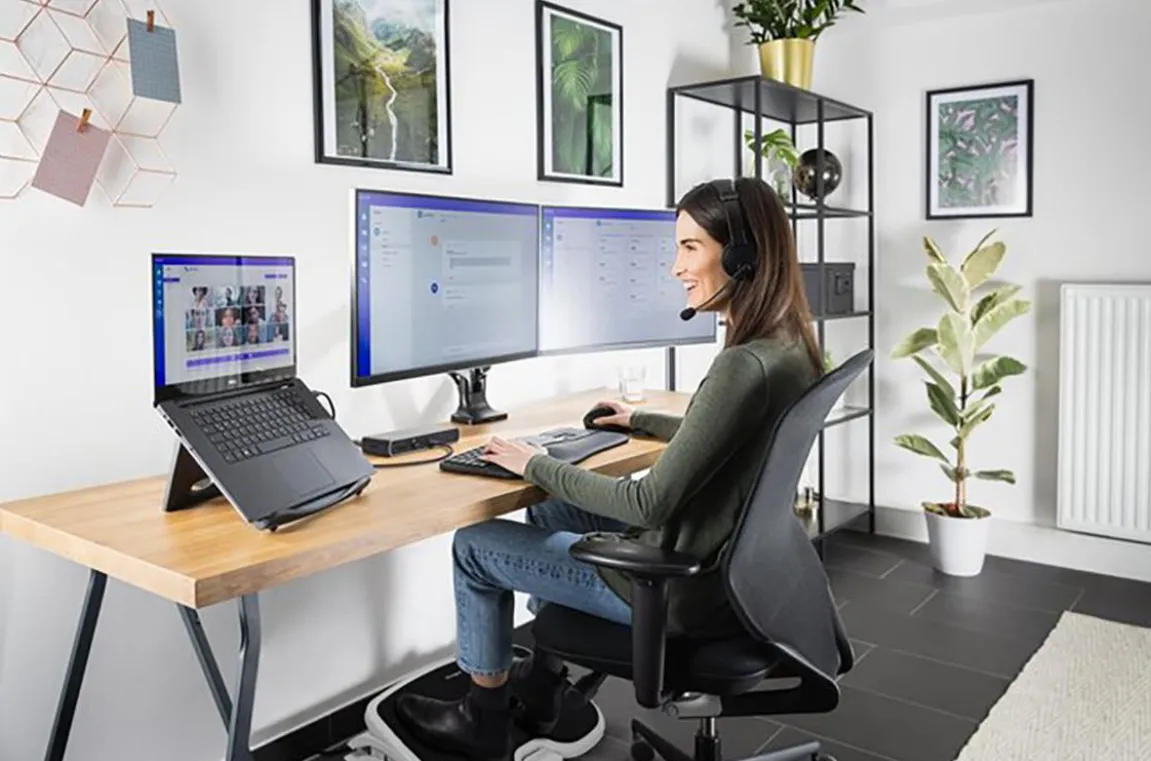 Monitorarm Kensington SmartFit One-Touch Dubbel Justerbar