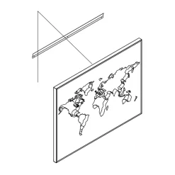 Montagelist Dikt till ram 1600mm galvad galvad 1320mm