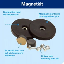 Monteringskit Magnet Tork W4 Magnetkit