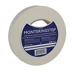 Monteringstejp Etab 4310 UV-Tålig Vit 25mm x 10m