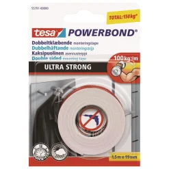 Monteringstejp Tesa Powerbond Ultra Strong 19mm x 1,5m