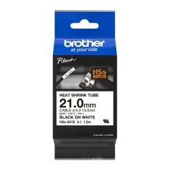 Märkband Brother HSE251E Svart på Vit 21mm