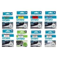 Märkband Dymo D1 9mm Svart/Klar 7m