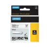 Märkband Dymo Vinyl 12mm Svart/Vit 5,5m