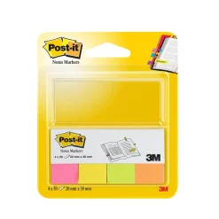 Märkflik Post-it Index 4x50 Flikar 4 Färger 20x38mm