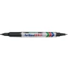 Märkpenna Artline 041T Twin Marker 2-Spetsar Svart 0,4/1mm