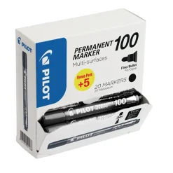 Märkpenna Pilot 100 Rund Permanent Svart 1-4mm