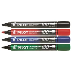 Märkpenna Pilot 100 Rund Permanent Svart 1-4mm