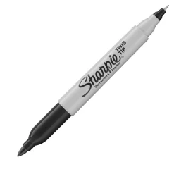Märkpenna Sharpie Twin Tip 2-Spetsar Svart 0,5/0,9mm