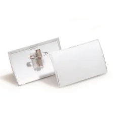 Namnskylt Durable Clic Fold med nål & klämma 90x54 mm