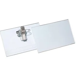 Namnskylt Durable med nål och klämma 54x90 mm
