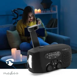 Nödradio Nedis Portabel DAB/FM Svart