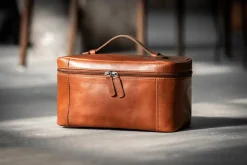 Necessär Sorrento Skinn Cognac