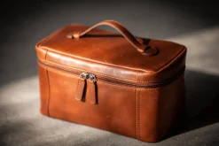 Necessär Sorrento Skinn Cognac