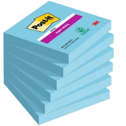 Notisar Post-it Super Sticky Blå 76x76mm 90 Blad
