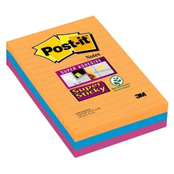Notisar Post-it Super Sticky Linjerat Bangkok 101x152mm