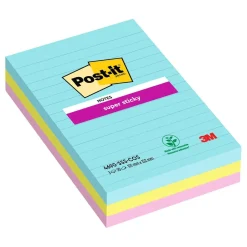 Notisar Post-it Super Sticky Linjerat Cosmic 101x152mm