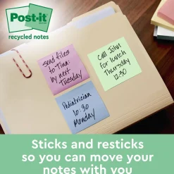 Notisar Post-it Super Sticky Recycled Mix Färg 76x76mm