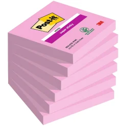 Notisar Post-it Super Sticky Rosa 76x76mm 90 Blad