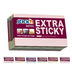 Notisar Stick´n Extra Sticky Pastell 76x127mm 90 Blad