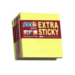 Notisar Stick´n Extra Sticky 6st Neon f 76x76mm 90 Blad