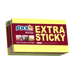 Notisar Stick´n Extra Sticky 6st Neon 76x127mm 90 Blad