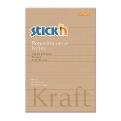 Notisar Stick´n Linjerat Kraftpapper Brun 150x101mm 100 Blad