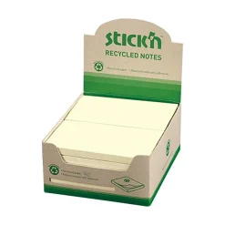 Notisar Stick´n 100% Recycled Gul 76x127mm 100 Blad