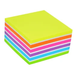 Notiskub Stick´n Neonfärg/Vit 76x76mm 400 Blad