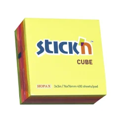 Notiskub Stick´n Neon Mix Färg 76x76mm 320 Blad