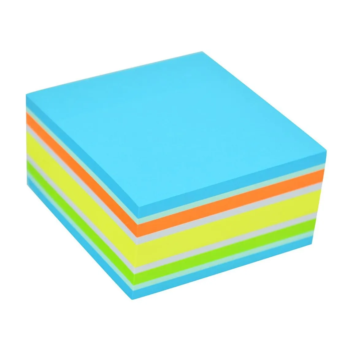 Notiskub Stick´n Pastell/Blå Neon 76x76mm 400 Blad