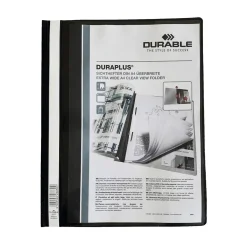 Offertmapp Durable DuraPlus med ficka svart A4