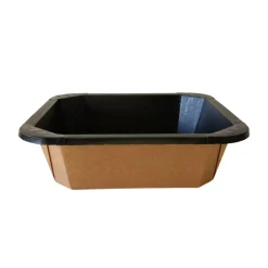 Pappersform Med Lock Petra Kartong Brun/svart 178x178x50mm 1000ml