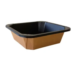 Pappersform Med Lock Petra Kartong Brun/svart 178x178x50mm 1000ml
