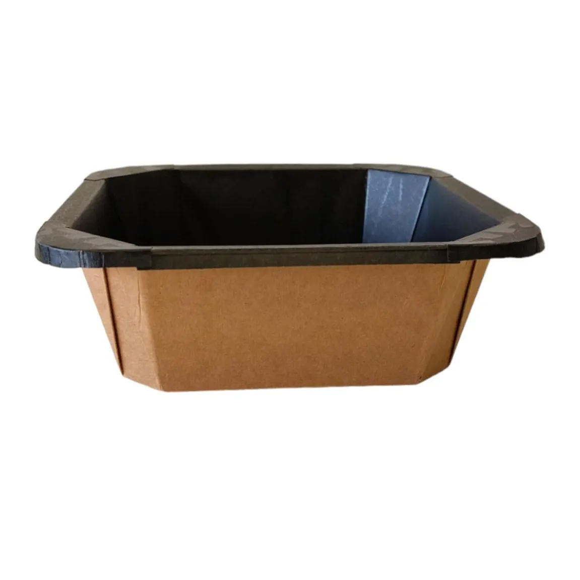 Pappersform Petra Kartong Brun/Svart 178x178x60mm 1200ml