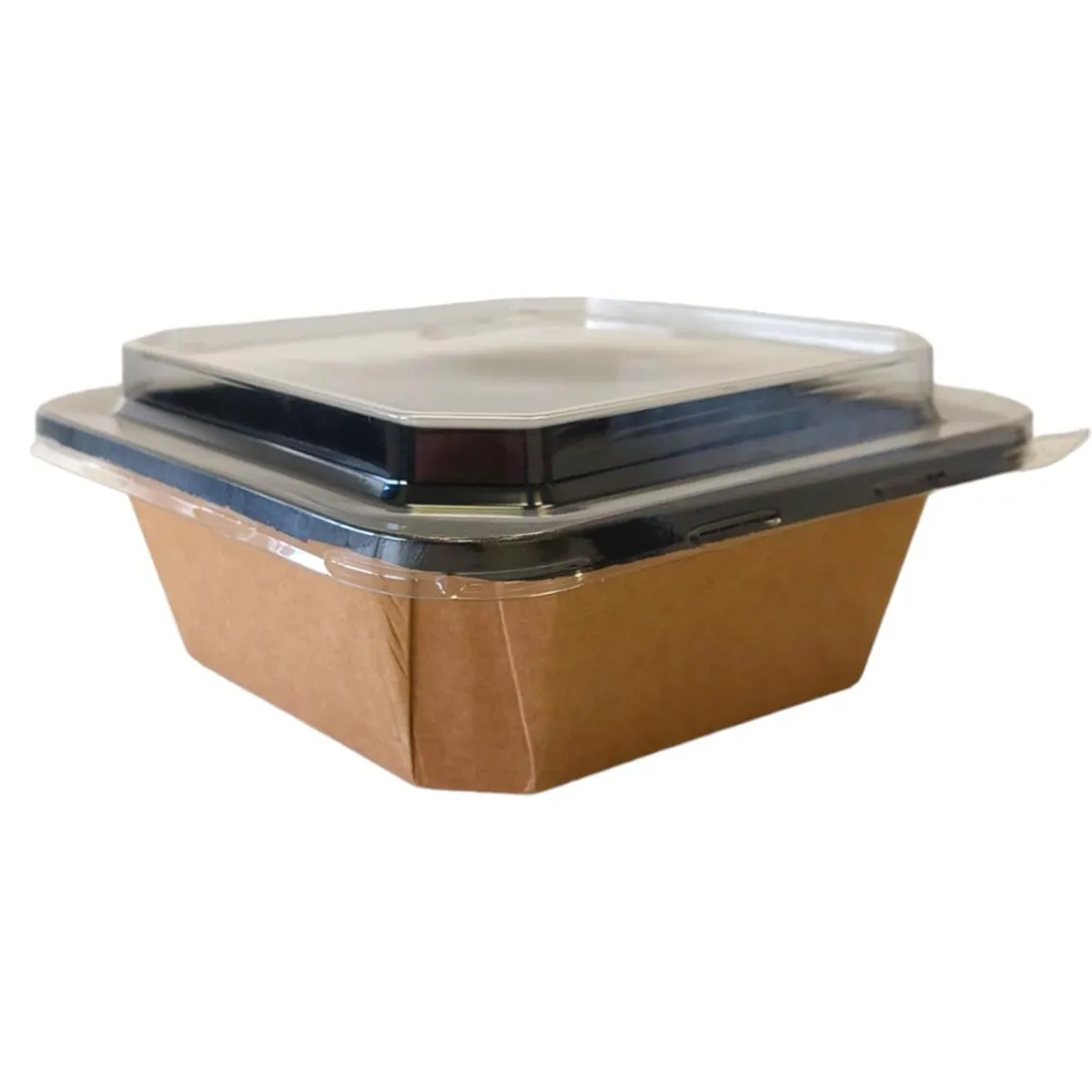 Pappersform Petra Kartong Brun/Svart 178x178x60mm 1200ml