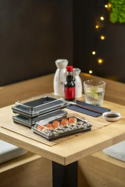 Pappersform Tray2Go Sushi Svart 191x111x22mm