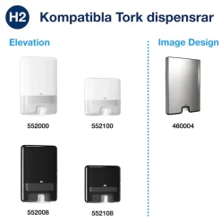 Pappershandduk Tork H2 Adv 2-lg Kompr 212x242mm