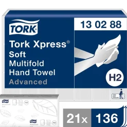 Pappershandduk Tork H2 Adv 2-lg 213x320mm