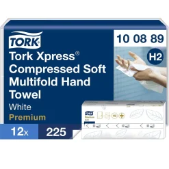Pappershandduk Tork H2 Komprimerad Prem 2-lg 212x240mm