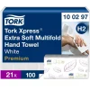 Pappershandduk Tork H2 Prem Ex Soft 2-lg 210x340mm