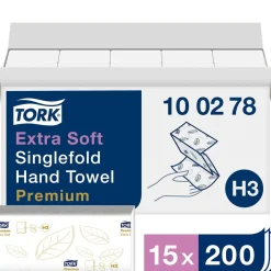 Pappershandduk Tork H3 Prem 2-lg 225x230mm