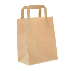 Papperskasse Platta Handtag Brun 6L