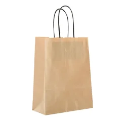 Papperskasse Tvinn Handtag Brun Ribb 180x80x220mm 3L