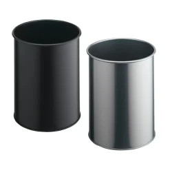 Papperskorg Durable Metall rund svart 15 lit