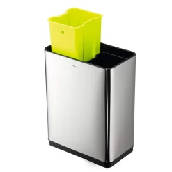 Papperskorg Durable No Touch Sensorstyrd Duo Silver 2x20L