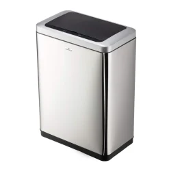 Papperskorg Durable No Touch Sensorstyrd Duo Silver 2x20L