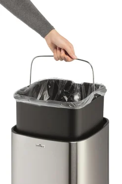 Papperskorg Durable No Touch Sensorstyrd Silver 35L
