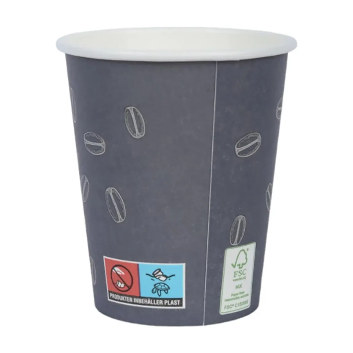 Pappersmugg AllOffice SW Grå 24cl